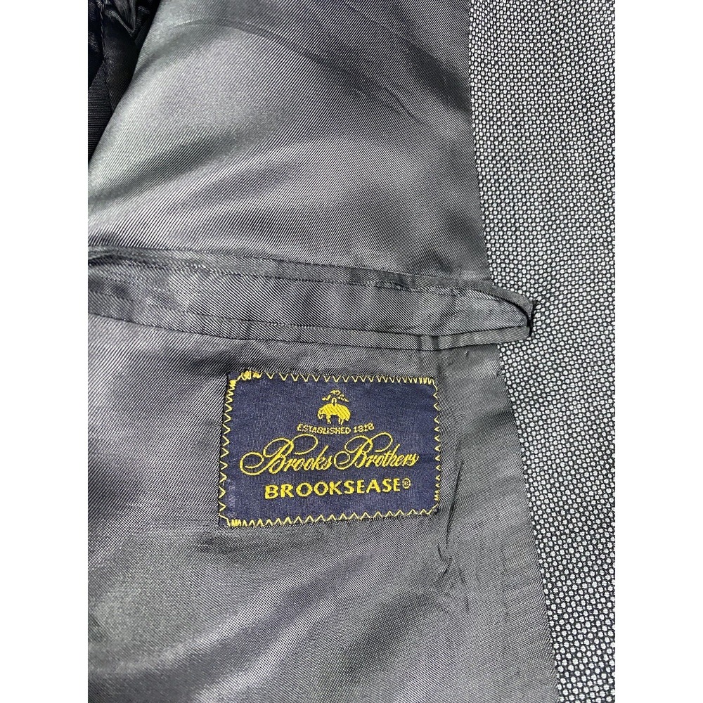 Brooks Brothers Suit Jacket 40 R Gray Wool Birdseye Luxury Brooksease Sport Coat - Picture 13 of 16